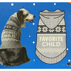 New Dog Pet Knit Sweater Favorite Child Fair Isle Pattern 20-50 lbs 17" NWT
